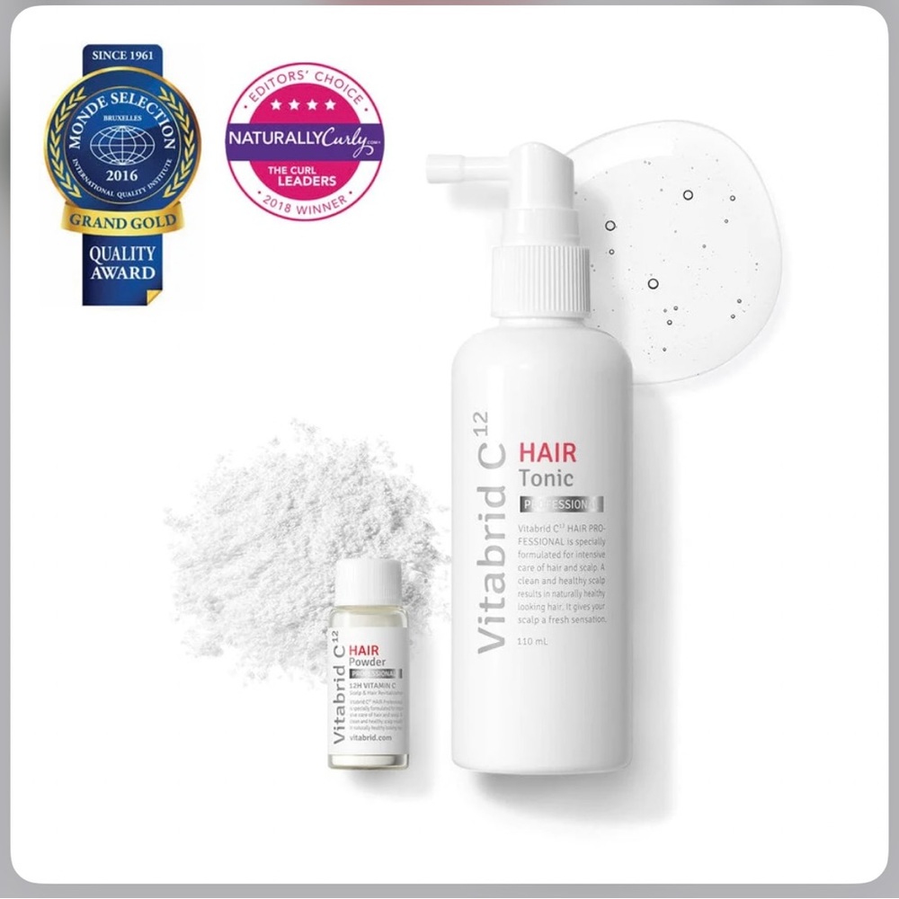 Vitabrid C12 - HAIR TONIC PROFESSIONAL, 12-hr Vitamin C, for scalp, Thicker Hair